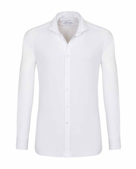 Camicia trendy leno bianca francese