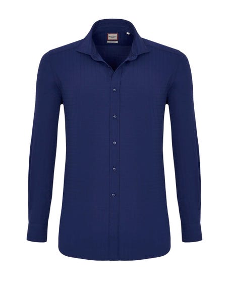 Camicia trendy blu scuro francese