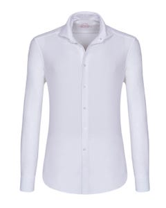Trendy weißes leinenhemd, extra schmale passform_0