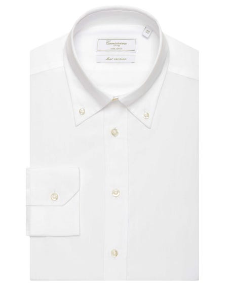 Camicia permanent bianca fitted oristano oristano button down_0
